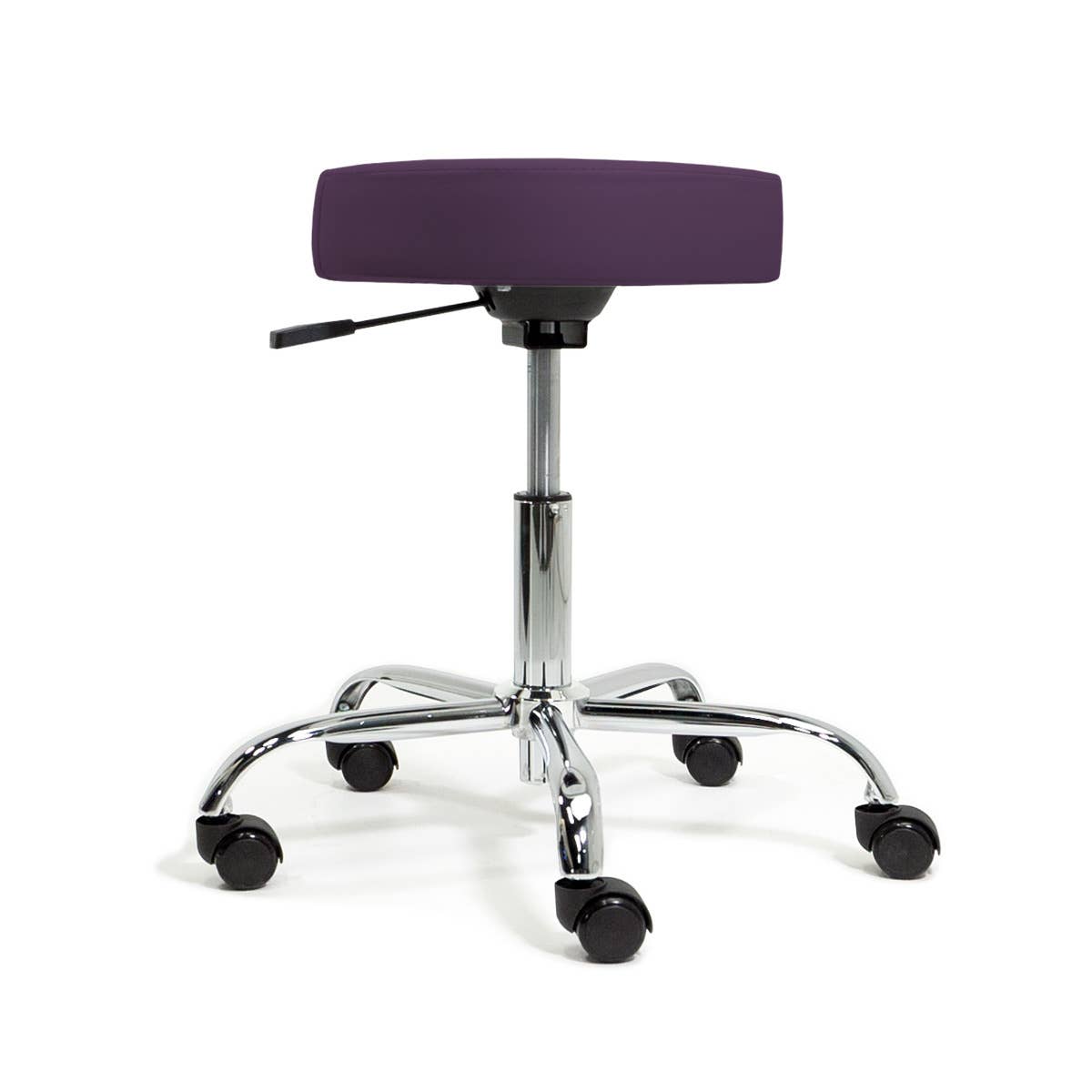 Stool Exam Backless Pneumatic Height Adjustment 5 Casters Nature's Touch Purple by Living Earth Crafts  ID 37113